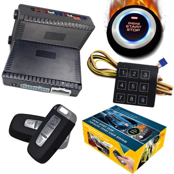 

2020 new style remote engine start stop car security alarm pke alarm system