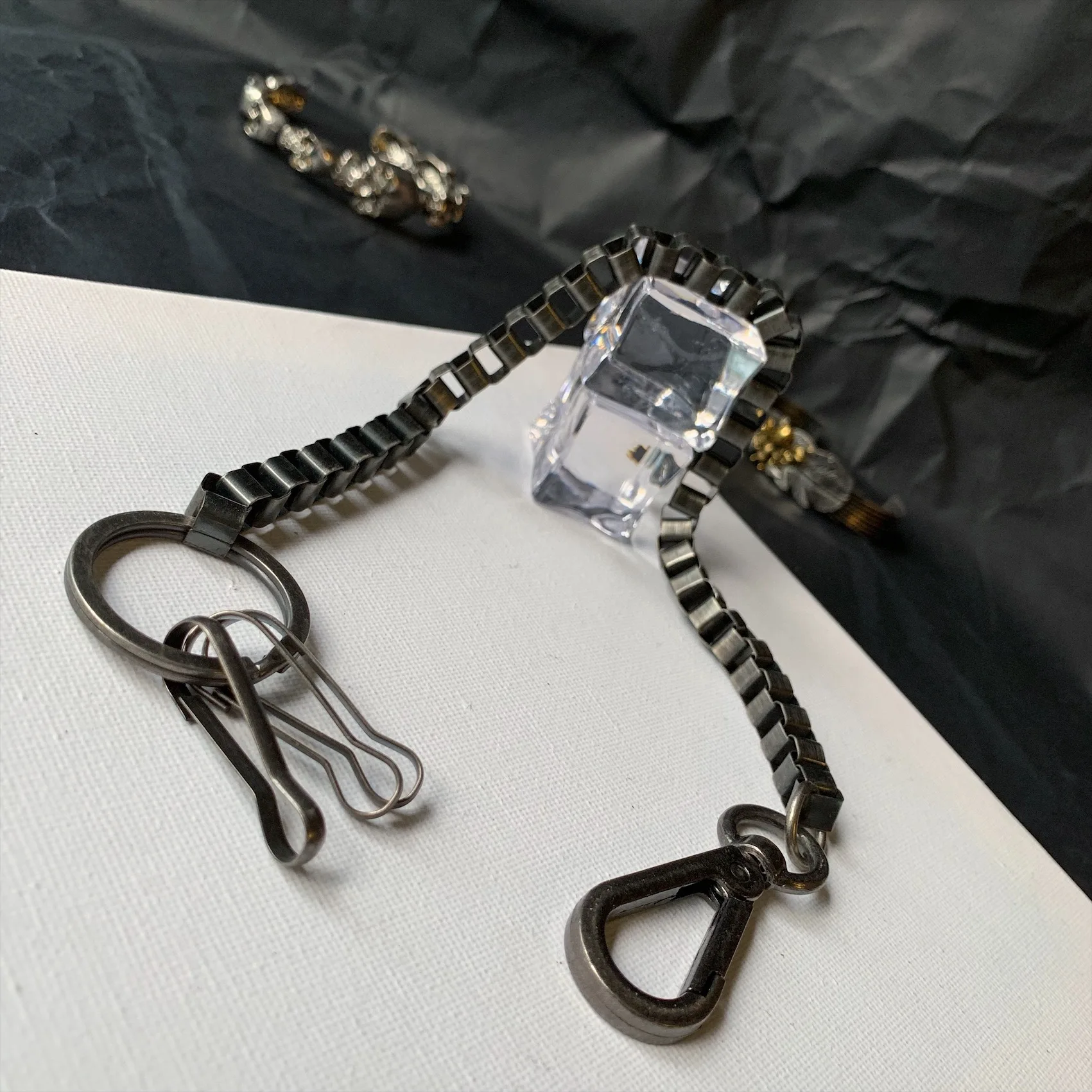 

Retro street Instagram super hot cool personality hip hop waist chain pants chain