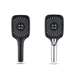 RecabLeght 4 Modes Shower Head Rainfall Water Saving Nozzle Bathroom Accessories ShowerHead Square Plastic High Pressure Spray