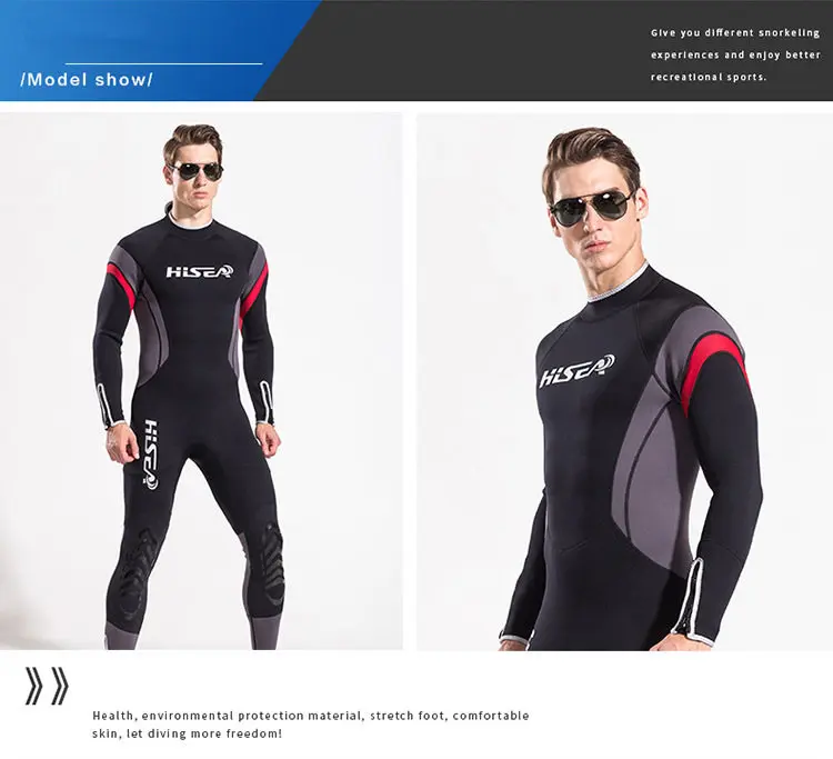 HISEA холодный 2,5 мм дайвинг костюм Мужской Цельный с длинными рукавами теплый SCR подводное плавание под открытым небом одежда для серфинга