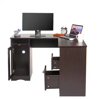 

L-Shaped Corner Desktop Computer Desk Large Capacity Laptop Stand Study Table Office Furniture Workstation Home Writing Desk