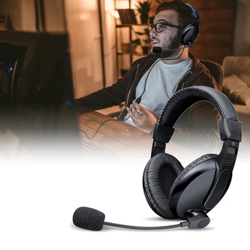 

SOONHUA 3.5mm On Ear Headset Headphone Universal Stereo Headphone Earphone With Microphone For Computer Desktop Cell Phone