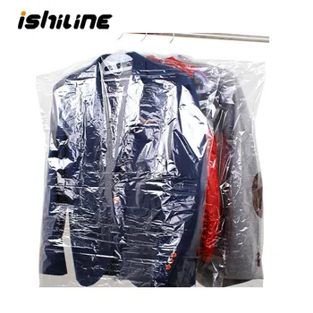 

100pcs/Lot Plastic Transparent Dust Cover Garment Of Clothes Pocket Dustproof Storage Protector Bag Hanging Clothing