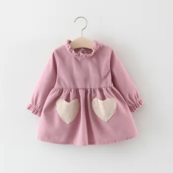 

Baby girls dress spring autumn newborn girls cotton princess party dresses for bebe girls toddler fashion birthday clothing 2Y