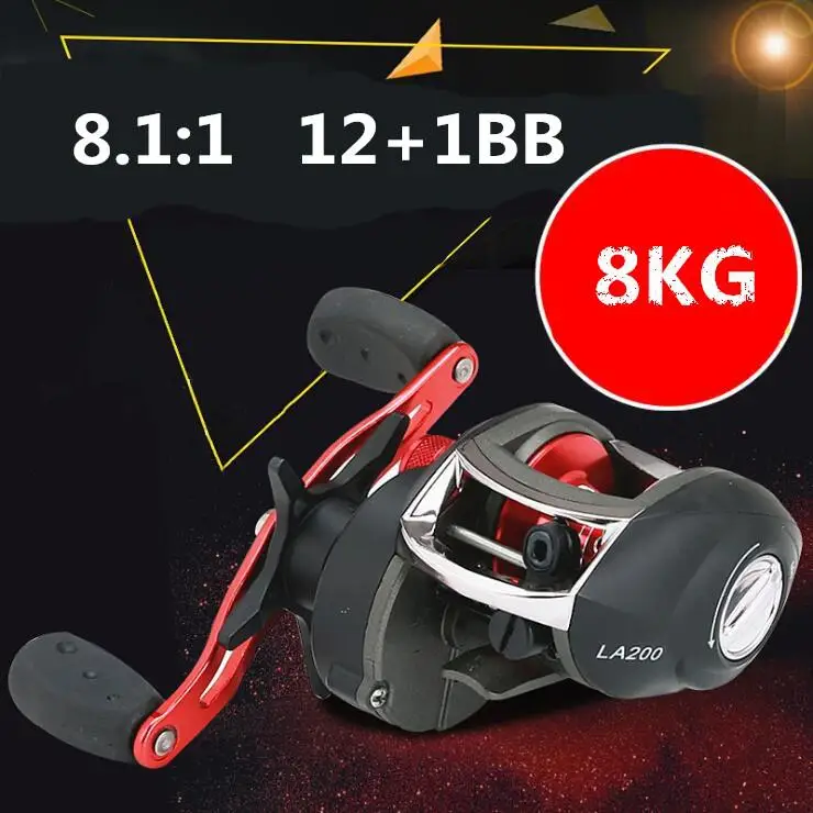 

High Speed 8.1:1 Baitcasting Reel Multi-gear Magnetic Brake Fishing Wheel