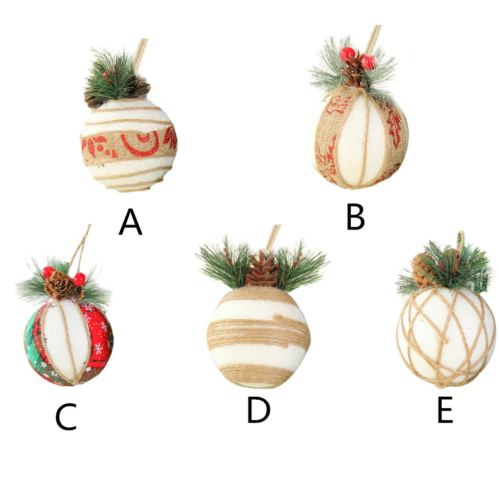 НОВАЯ РОЖДЕСТВЕНСКАЯ льняная вешалка для шаров безделушки для елки, подвесное украшение, Рождественская елка, рождественские игрушки на елку, Рождественское украшение