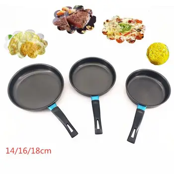 

14/16/18cm Mini Non-sticky Flat Base Egg Cookie Frying Pan For Induction Cooker