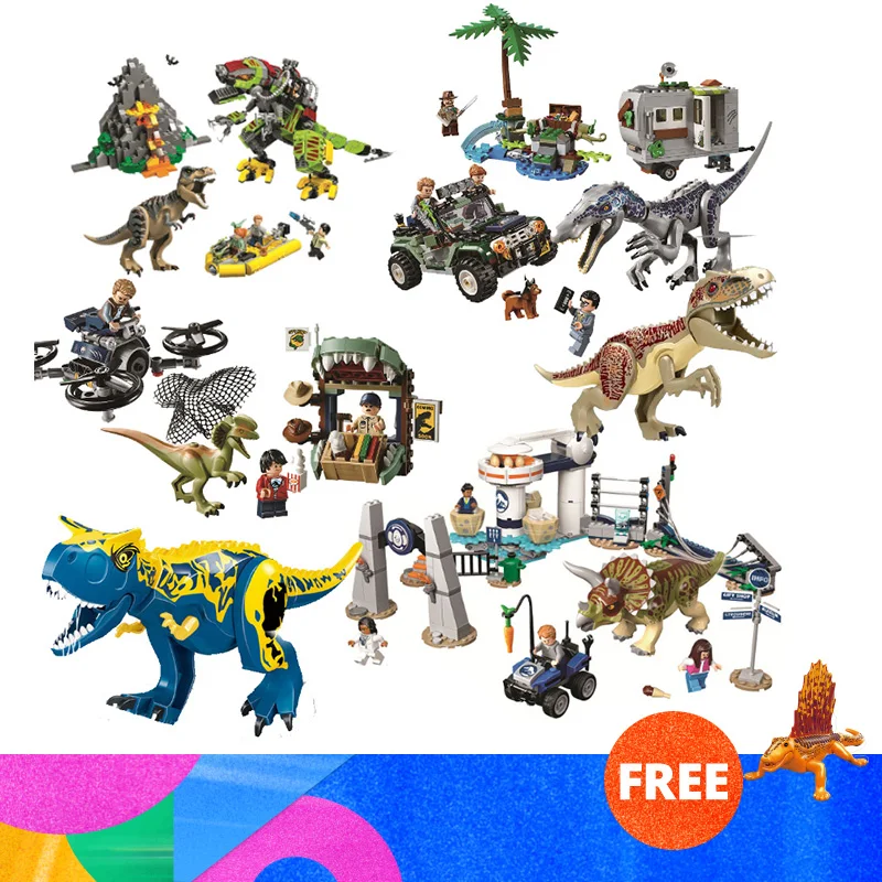 New Jurassic World Dinosaur Set With 10925 10926 10928 Model Building Blocks Bricks With Legoinglys Toy 2