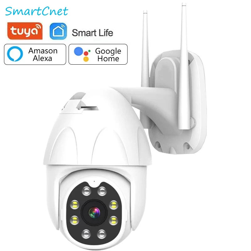 Камера видеонаблюдения Tuya Smart Life Google Alexa PTZ 1080P 2 МП HD водонепроницаемая IP P2P Wi