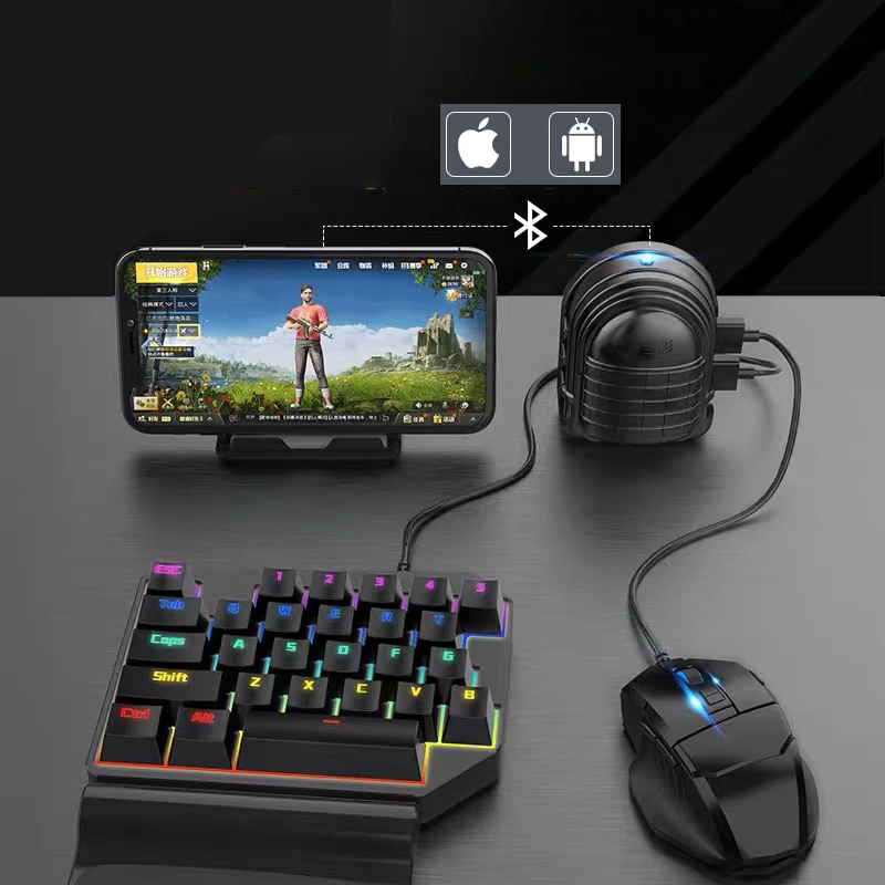 携帯電話 キーボード マウスアダプター モバイル ゲームコントローラー Android Ios用のワイヤレス接続アダプター Pubg Gamepads Aliexpress