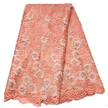 

French Net Lace Fabric 2020 Latest African Lace Fabric With Embroidery Mesh Tulle Lace Fabric High quality Nigerian Lace D01