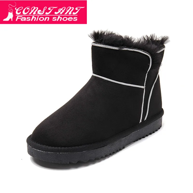 

Reflective Net Red Snow Boots Female 2019 Winter New Korean Version Of Suede Boots In The Tube Plus Velvet Thick Warm Boots
