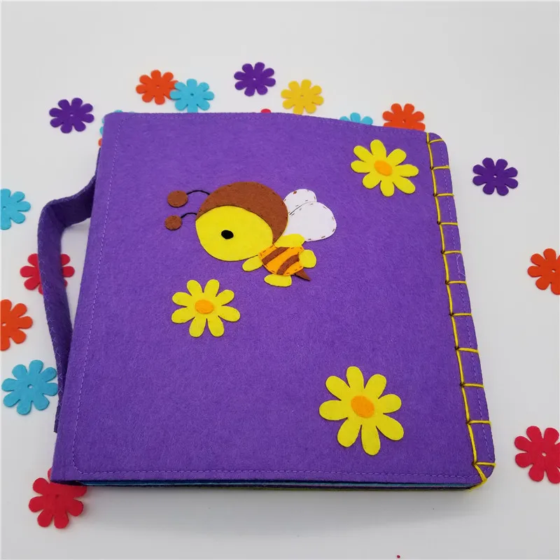 My First Book Non-woven Fabric Bee Cover Handmade Montessori Kid's Early Education Book Mom Sewing Felt Quiet Books Craft Kits
