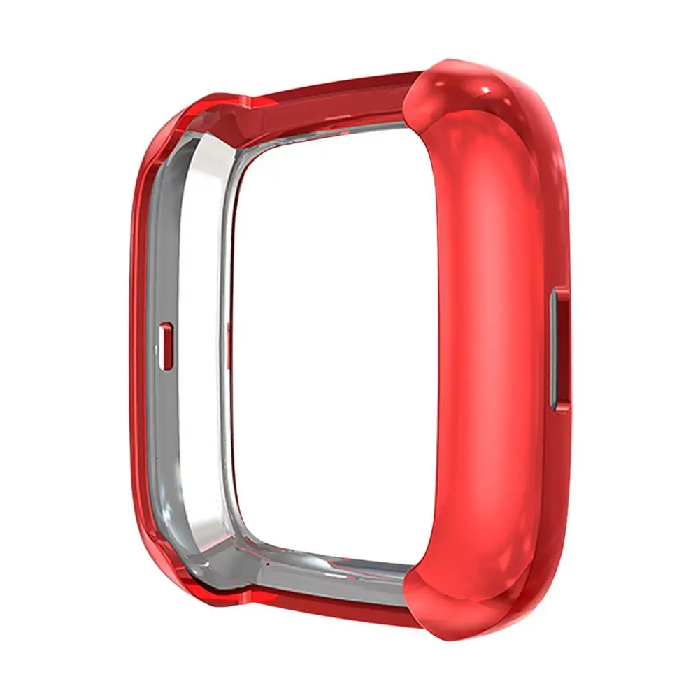 Тонкий чехол для экрана ПК Рамка защитная оболочка для Fitbit Versa 2 часы с чехол для экрана крышка - Цвет: Red