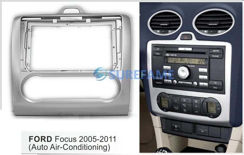 9 дюймов Автомобильная панель Радио панель для FORD FOCUS 2005-2011 Dash комплект установка переходная консоль Рамка адаптер 9 дюймов накладка крышка