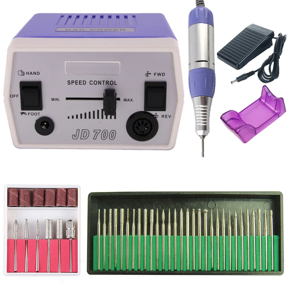 40000 set 2 35 Вт 40000 об/мин Электрический сверлильный станок для маникюра, педикюра, фрезерные шлифовальные ленты, мощное оборудование для сверления ногтей, набор инструментов для полировки - Цвет: 40000 set 2