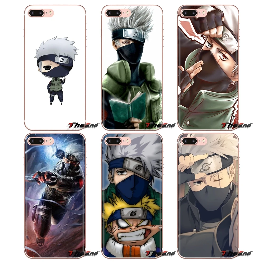 Naruto kakashi For iPhone XS Max XR X 4 4S 5 5S 5C SE 6 6S 7 8 Plus Samsung Galaxy J1 J3 J5 J7 A3 A5 Transparent TPU Case Covers |