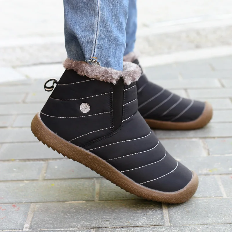 

Extra Large Korean-style Men's Shoes Sub-45 plus Velvet 46 Warm Snow Cotton Boots 47 Winter Large Size 48 Slip-on Loafers