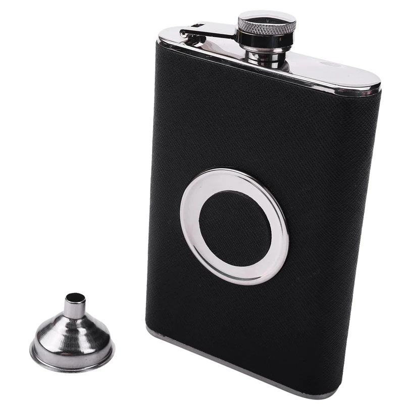 Stainless Steel 8 oz Hip Flask Built-in Collapsible 2 Oz Shot Glass Funnel - Everything You Need to Pour Shots on the Go | Дом и сад