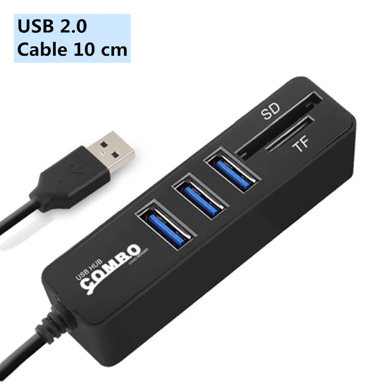 USB2.0 Black-3port IMice usb-хаб 3,0 Мульти USB 3,0 концентратор разветвитель порт 3/6 несколько USB Hab SD кард-ридер высокоскоростной Usb комбо для компьютера ноутбука - Цвет: USB2.0 Black-3port