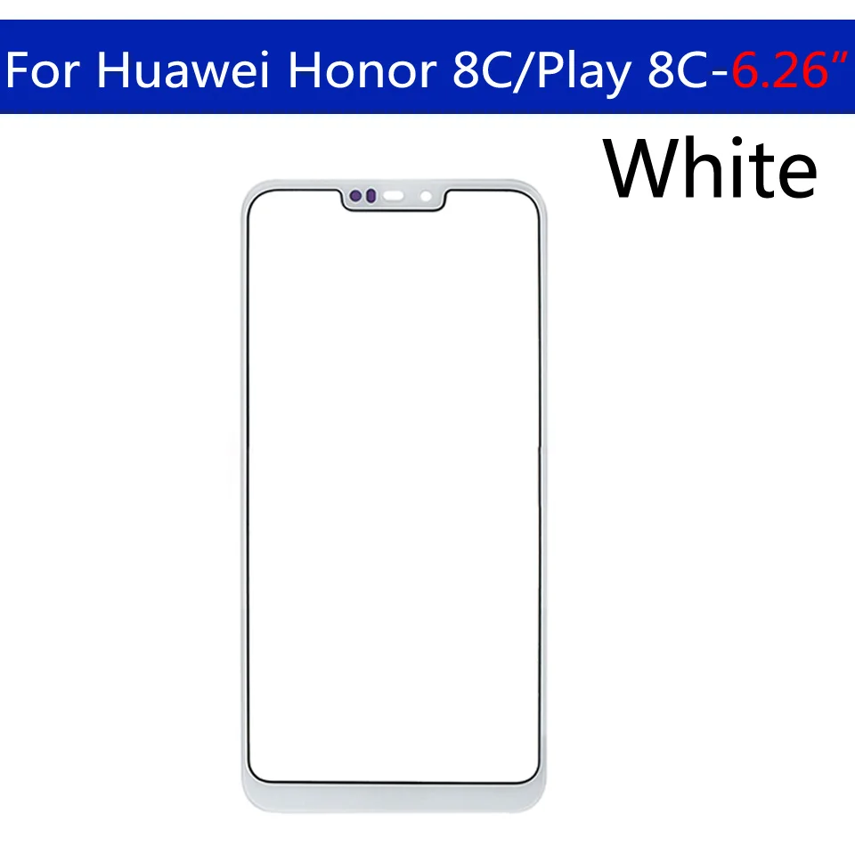 10 шт./партия, для huawei Honor 8C, передний внешний экран, стекло, объектив, замена, сенсорный экран, 6,26 дюйма, для huawei Honor Play 8C, BKK-TL00