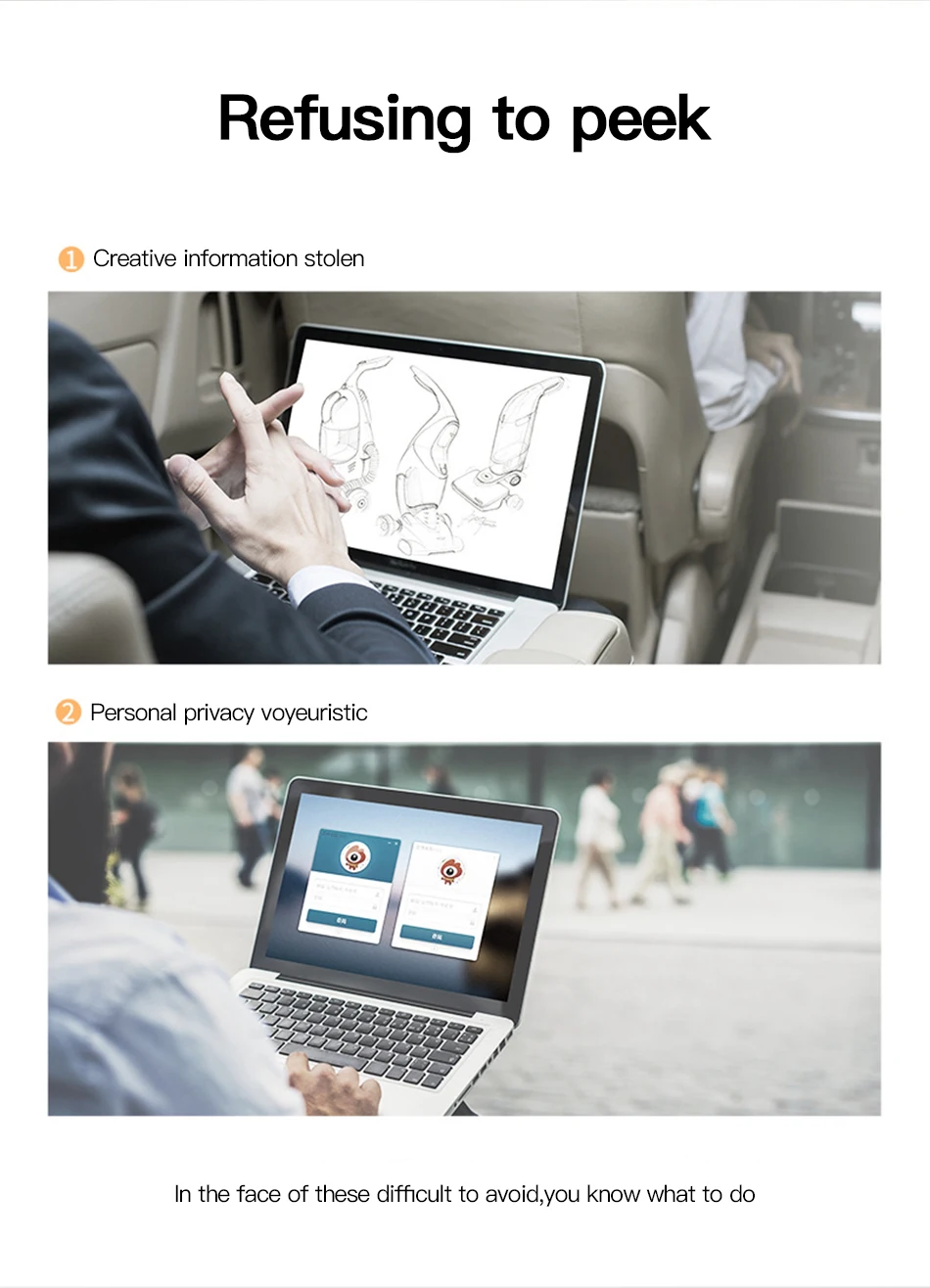 Benks Magnetic Anti-spy Screen Protector Film For Apple Macbook Notebook 121315 inch Full Privacy Protect For Air13 Pro Retina (2)