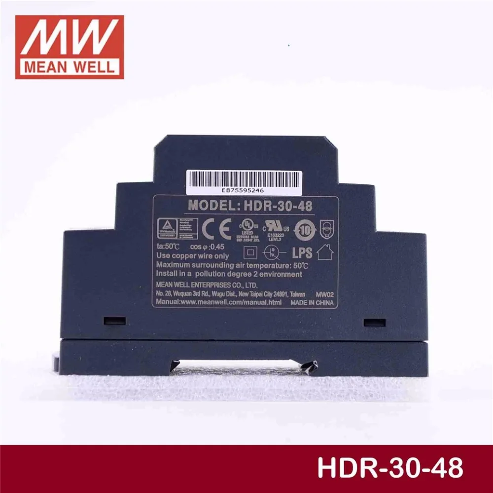 Meanwell HDR-30-48 48V 0.75A meanwell HDR-30 36W одиночный выход промышленный din-рейку блок питания |
