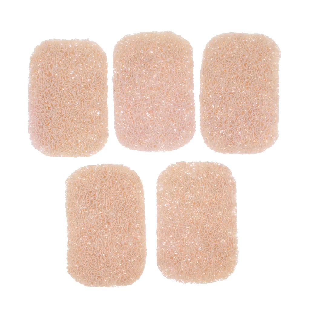 Pack of 5pcs Bathroom Shower Soap Bar Saver Lift Holder Dish Sponge Rack Tray Organizer White Yellow Pink