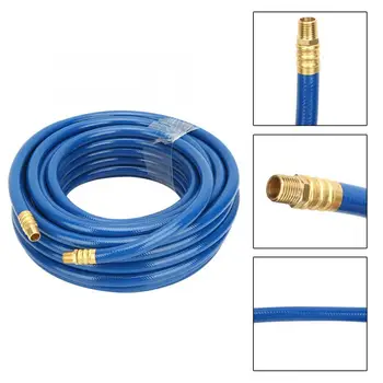 

15M Blue Flexible Pneumatic PVC Hose with Quick Connector for Air Compressor shower tube bronze shower hose durit silicone