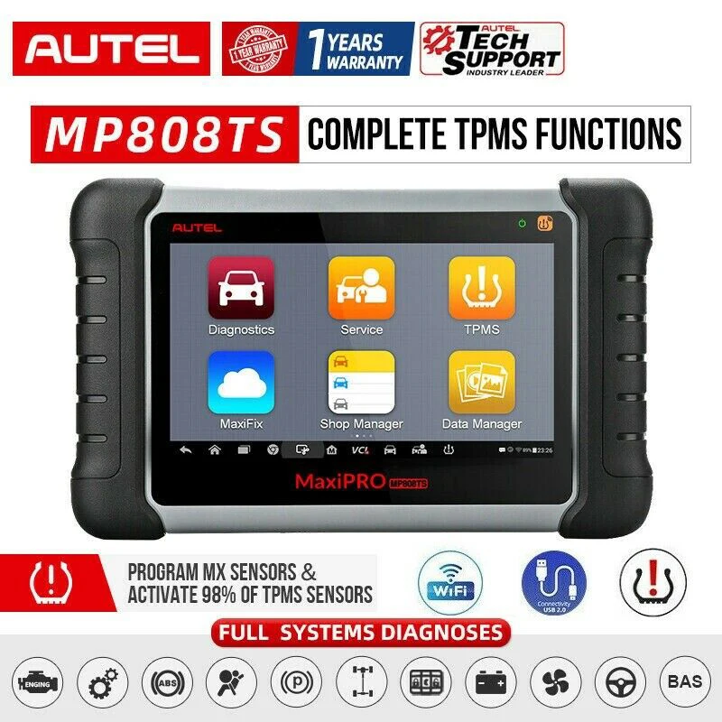 Autel MaxiPRO MP808TS OBDII Автомобильный диагностический инструмент OBD2 сканер OBD 2