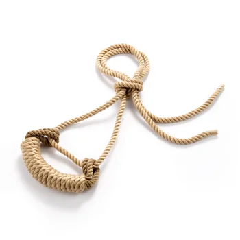 Shibari rope gag BDSM bite gag with rope tie  Handmade Bondage toy woman sexy  Erotic Toys Silicone Ball  Open Mouth Gag 5