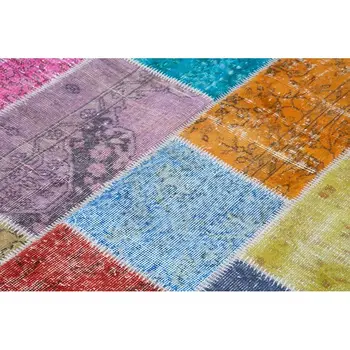 

145x204 Cm Multicolor Handmade Patchwork Rug-5x7 Ft