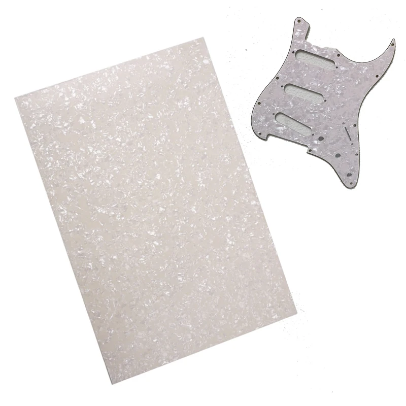 Аксессуары для гитары DIY Bass 4Ply Pickguard чистый материал жемчужно-белый лист 29x43 см |
