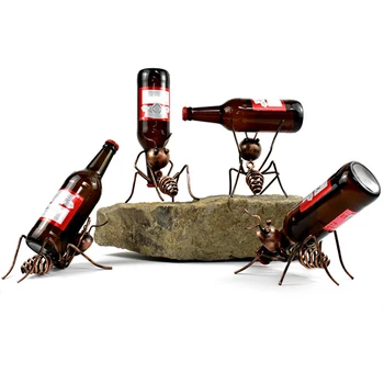

Creative Metal Spider Little Ant Wine Rack Europe Wine Cabinet Display Stand Kitchen Organization Storage Home Decoration Crafts