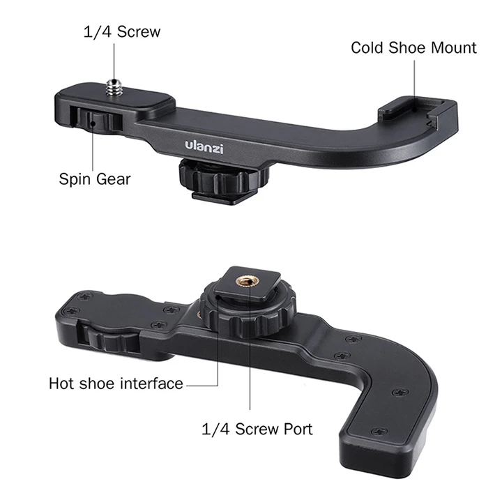 PT-8 Hot Shoe Ulanzi PT-8/9 пистолет Горячий башмак Кронштейн для микро камеры Карманная камера GoPro смартфон Vlog микрофонная стойка компактная многофункциональная - Цвет: PT-8 Hot Shoe