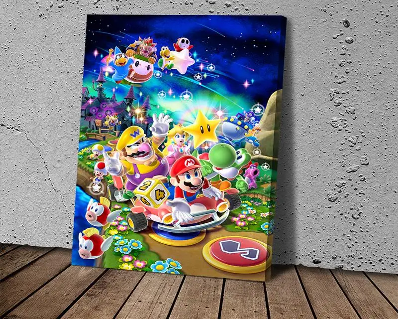 Мода Wall Art плакат и принты Марио вечерние холст картины Современные поп гостиной