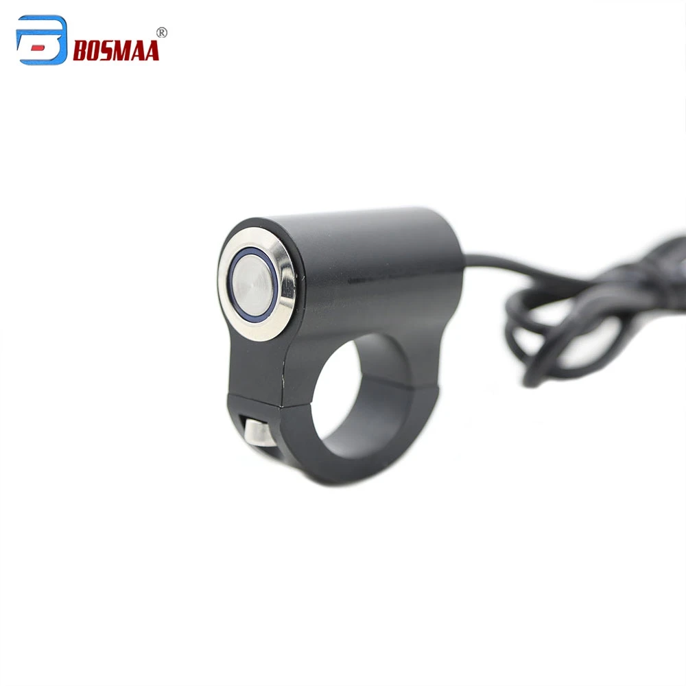 

BOSMAA Blinker Start Brake Switch Motorcycle Handlebar Led Switch battery kill switch Hazard Light Button Switch 12V 22mm 7/8"