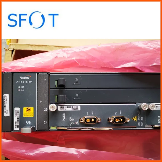 Абсолютно GPON an5516-04 OLT с PWRD DC power+ 1* HSUA доска 1GE uplink плата, с 2 модулями