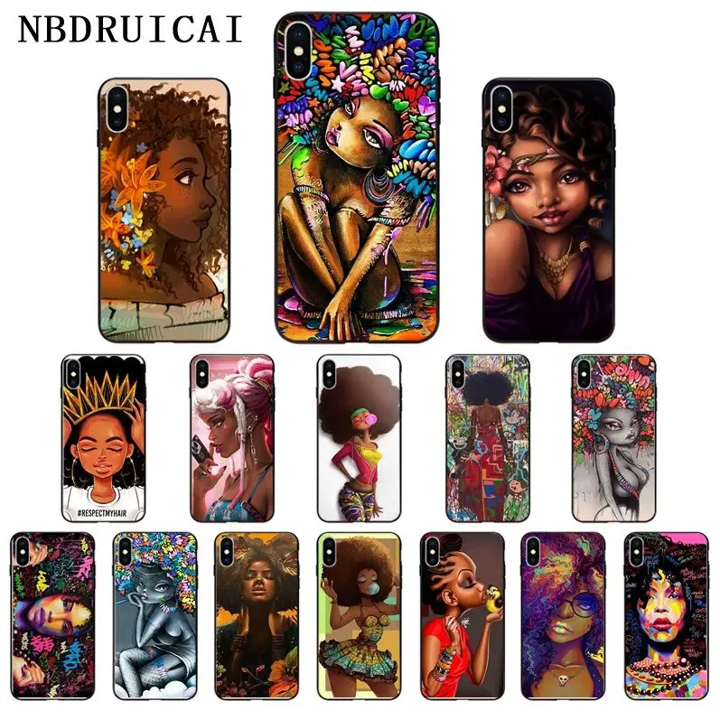 NBDRUICAI чехол для африканских девочек TPU Мягкий силиконовый телефона iPhone 11 pro XS MAX 8 7 6