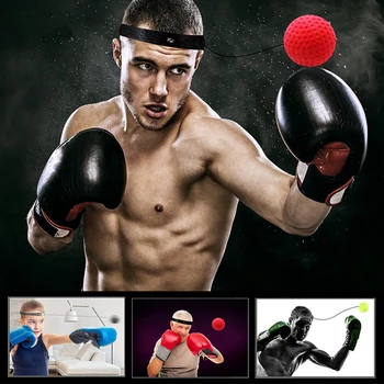 

Adjustable Headband Boxing Ball Boxing Reflex ball speed with head-mounted Boxing reaction training ball for fitness equipments