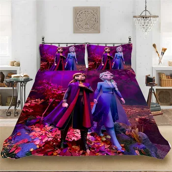 

Snow Princess Cartoon Baby Bedding set Winter Fashion Bedclothes Include Duvet Cover Pillowcase Print Home Textile Bed Linens