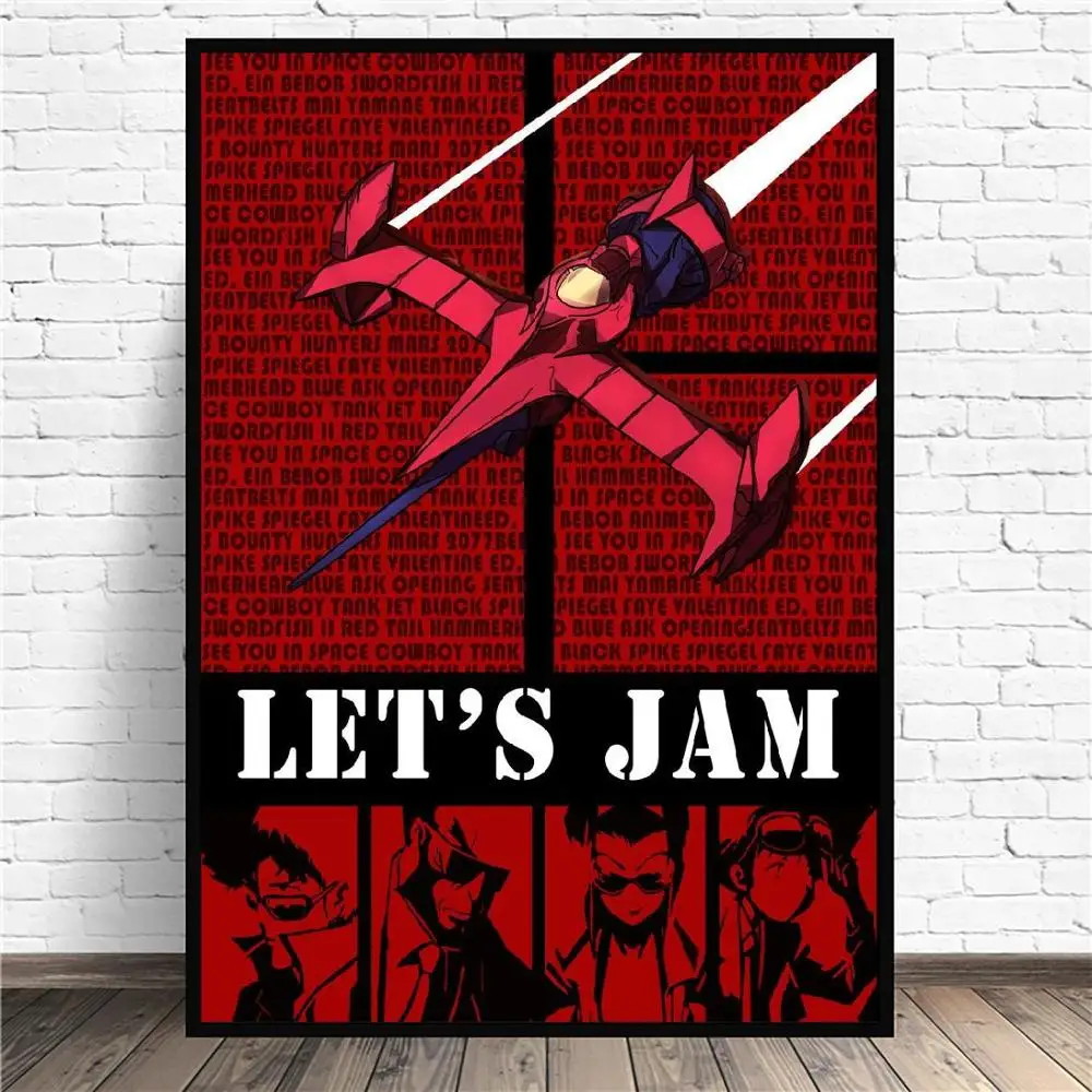 Cowboy Bebop lets Canvas Painting Anime Art Print Poster Picture Wall Modern Minimalist Bedroom Living Room Decoration - AliExpress Home & Garden