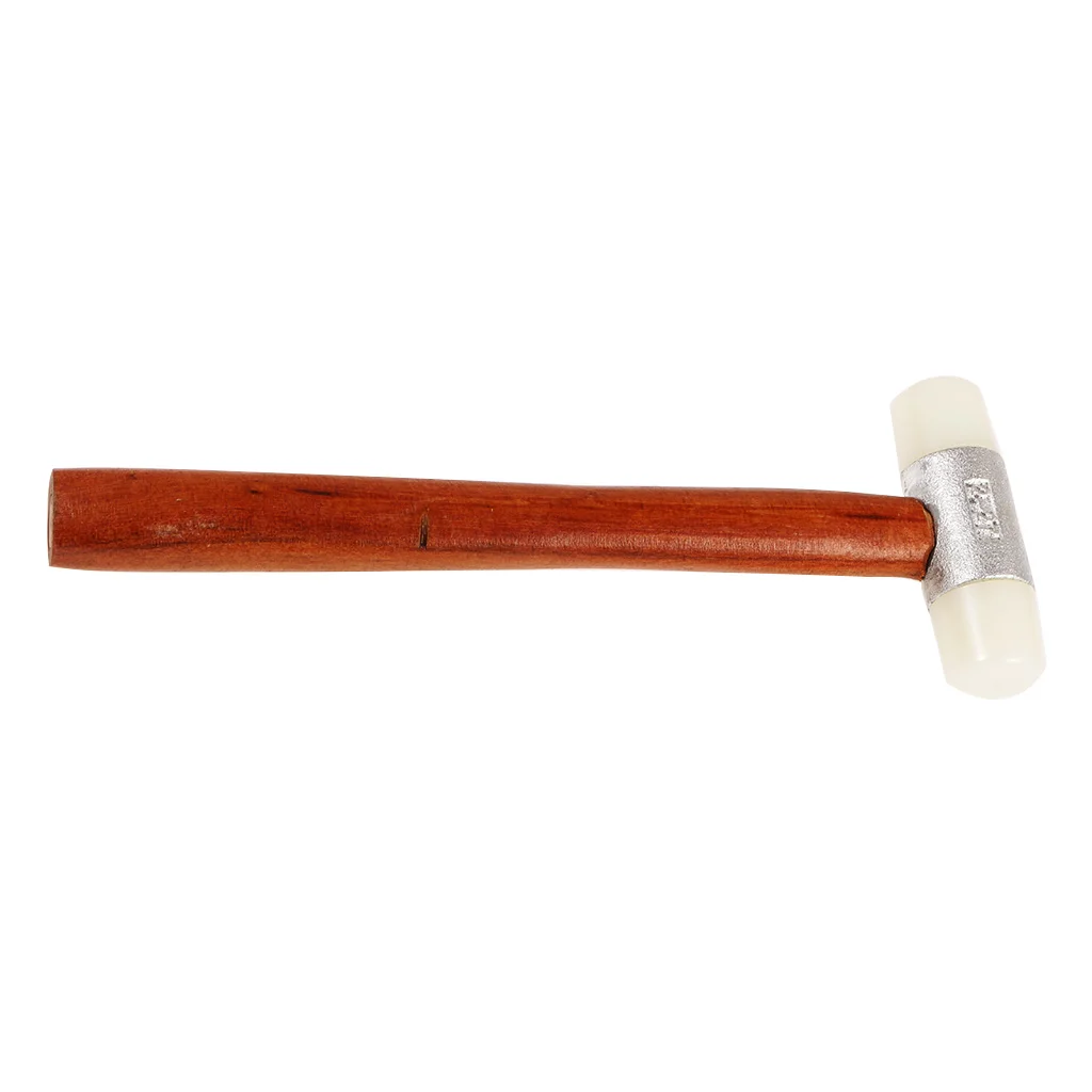 

Nylon Hammer Double Head Ended Wooden Handle Jewelry Jewelers DIY Tool-10.5"