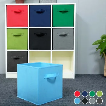 

Foldable Square Canvas Storage Collapsible Folding Box Fabric Cubes Kids Toys
