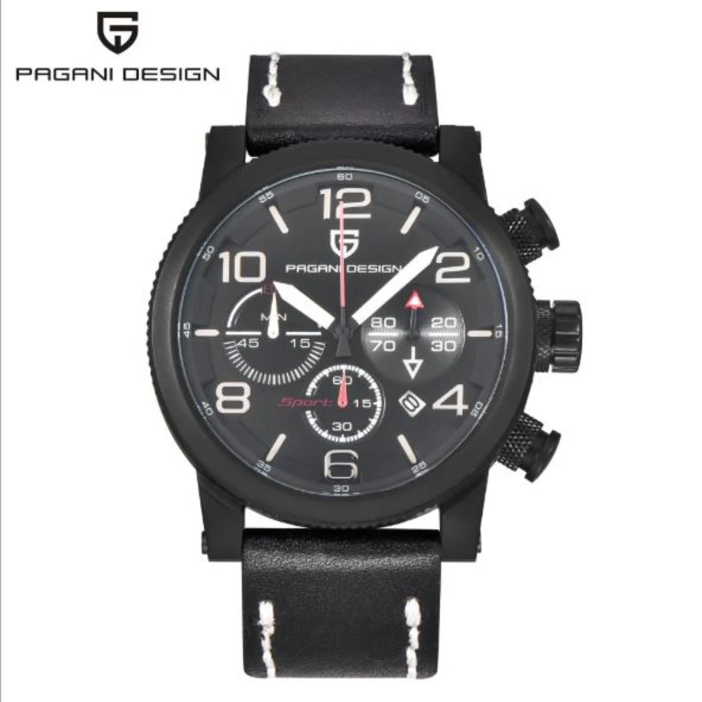 PAGANI DESIGN Brand Military Watches Mens Luxury Fashion Waterproof Chronograph Sport Quartz Male Wristwatch Calendar Clock | Наручные