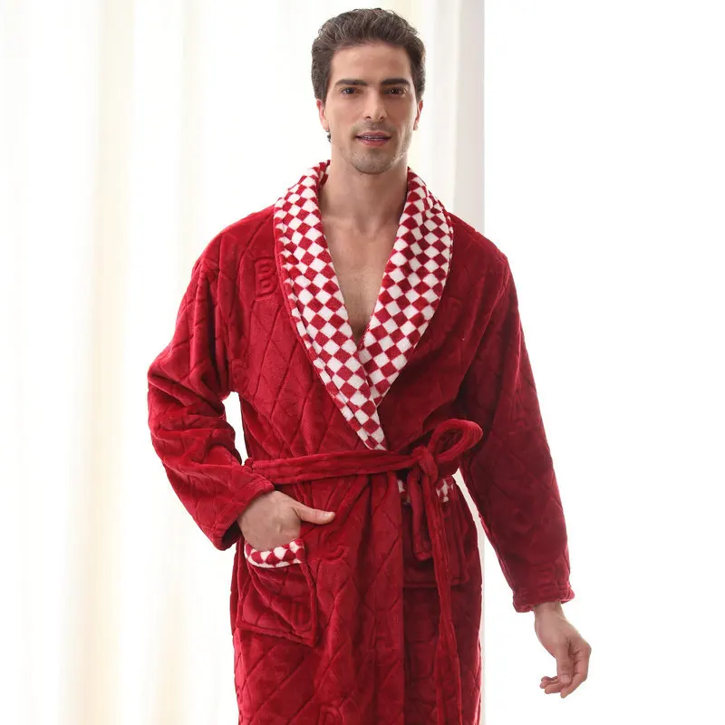 Для женщин осень зима пижамы тяжелые фланелевые с длинными рукавами прекрасный коралловый халат из флиса Пара пижамы Lounge интимное белье - Цвет: 12