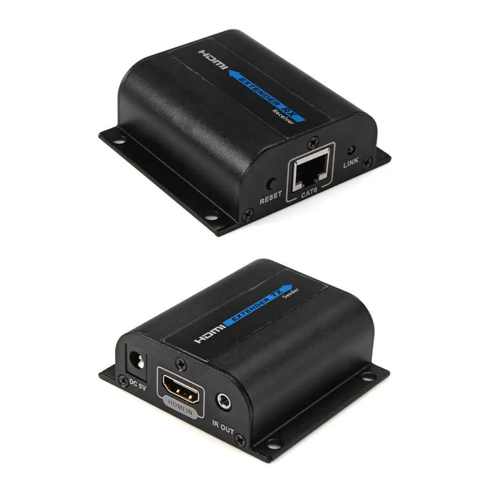 Полезный 60 м IR HDMI адаптер удлинитель по одной локальной сети RJ45 CAT5e CAT6/7 кабель