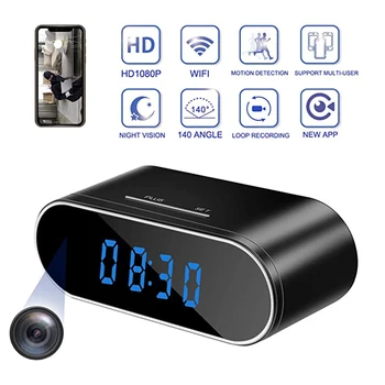 

COFORCARE Clock Wifi Camera 1080P HD Night Vision IP Camera Motion Detect 140 Angle CCTV Camera Baby Monitor Home Security