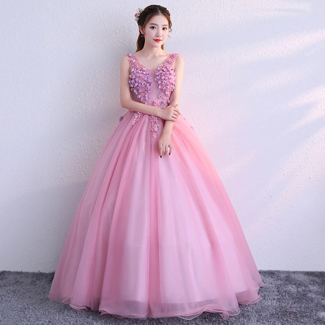 Off Shoulder Pink Ball Gown For Sweet 16 & Quinceanera 3D Floral Handmade  Plus Size Prom Dress 2020 From Sarah_bridal, $343.72 | DHgate.Com