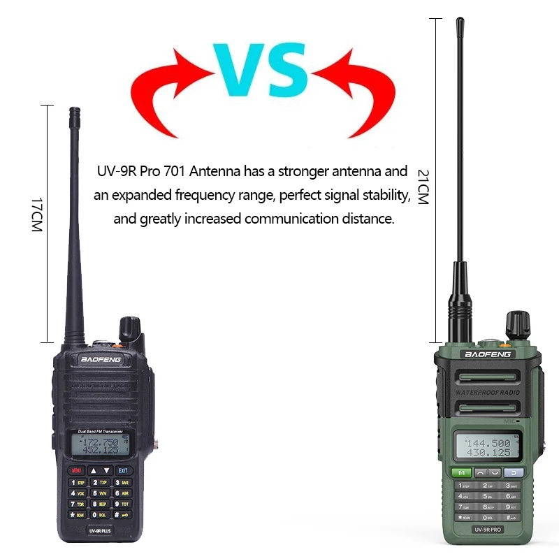 Uv9r Pro V2 10w Talkie-walkie Ip68 étanche 50km longue portée radio  bidirectionnelle antenne haute puissance vhf